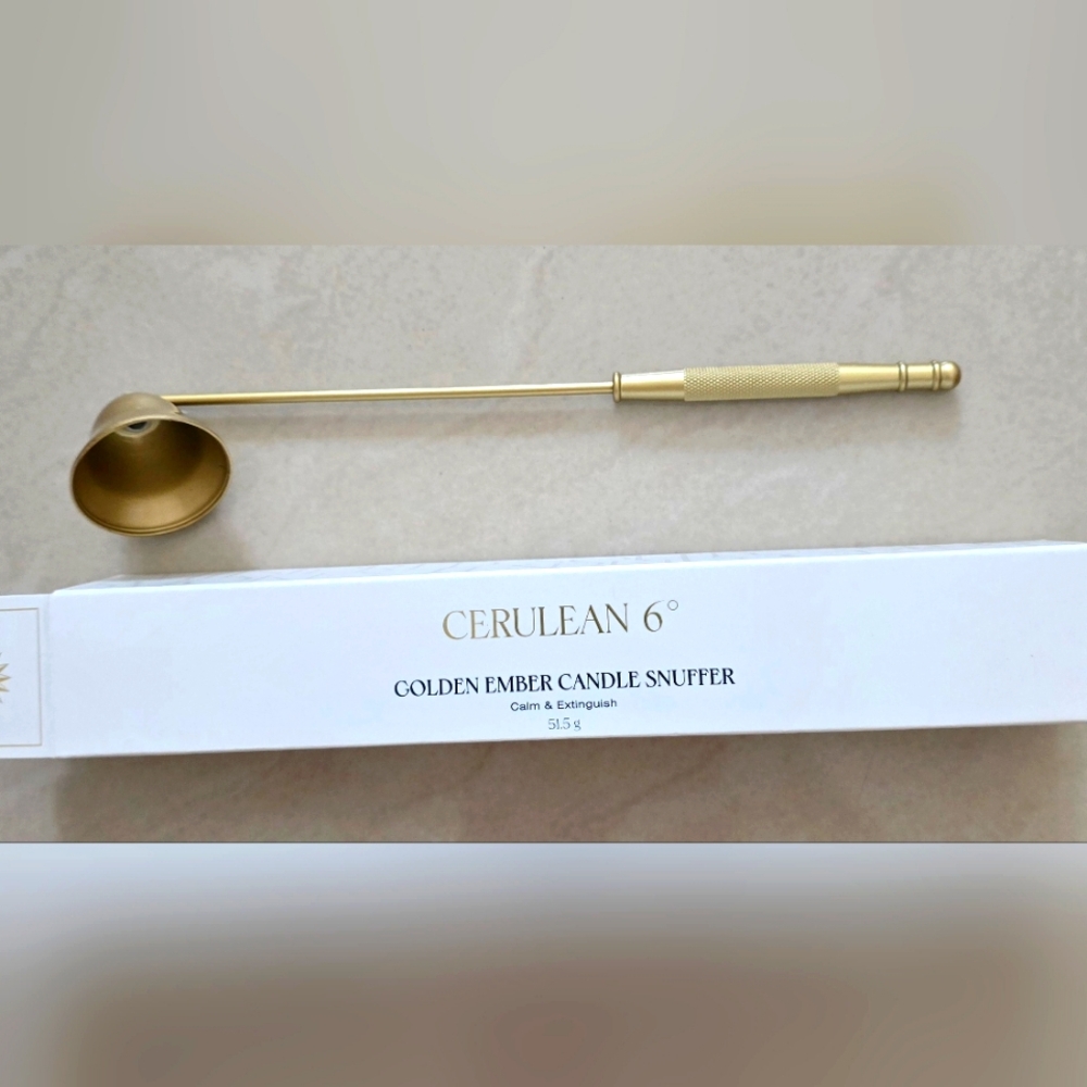 Cerulean Golden Ember Candle Snuffer